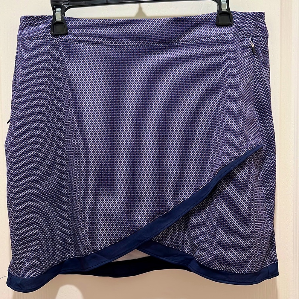 Peter Millar Blue Patterned Wrap Skirt